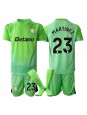Billige Aston Villa Emiliano Martinez #23 Keeper Bortedraktsett Barn 2025-26 Kortermet (+ Korte bukser)